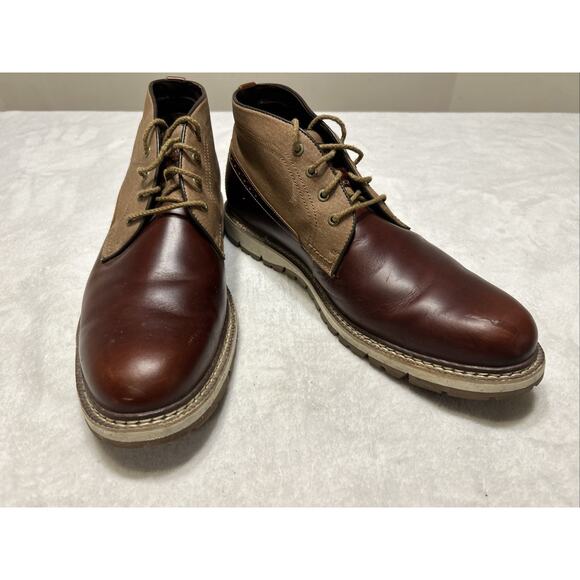 Timberland Boots Men’s Size 13 Britton Hill Waterproof Chestnut Leather Chukka - Picture 1 of 11
